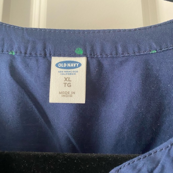 Old Navy navy blue shirt dress with green dots Size XL - Picture 2 of 3